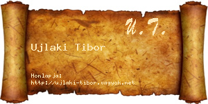 Ujlaki Tibor névjegykártya